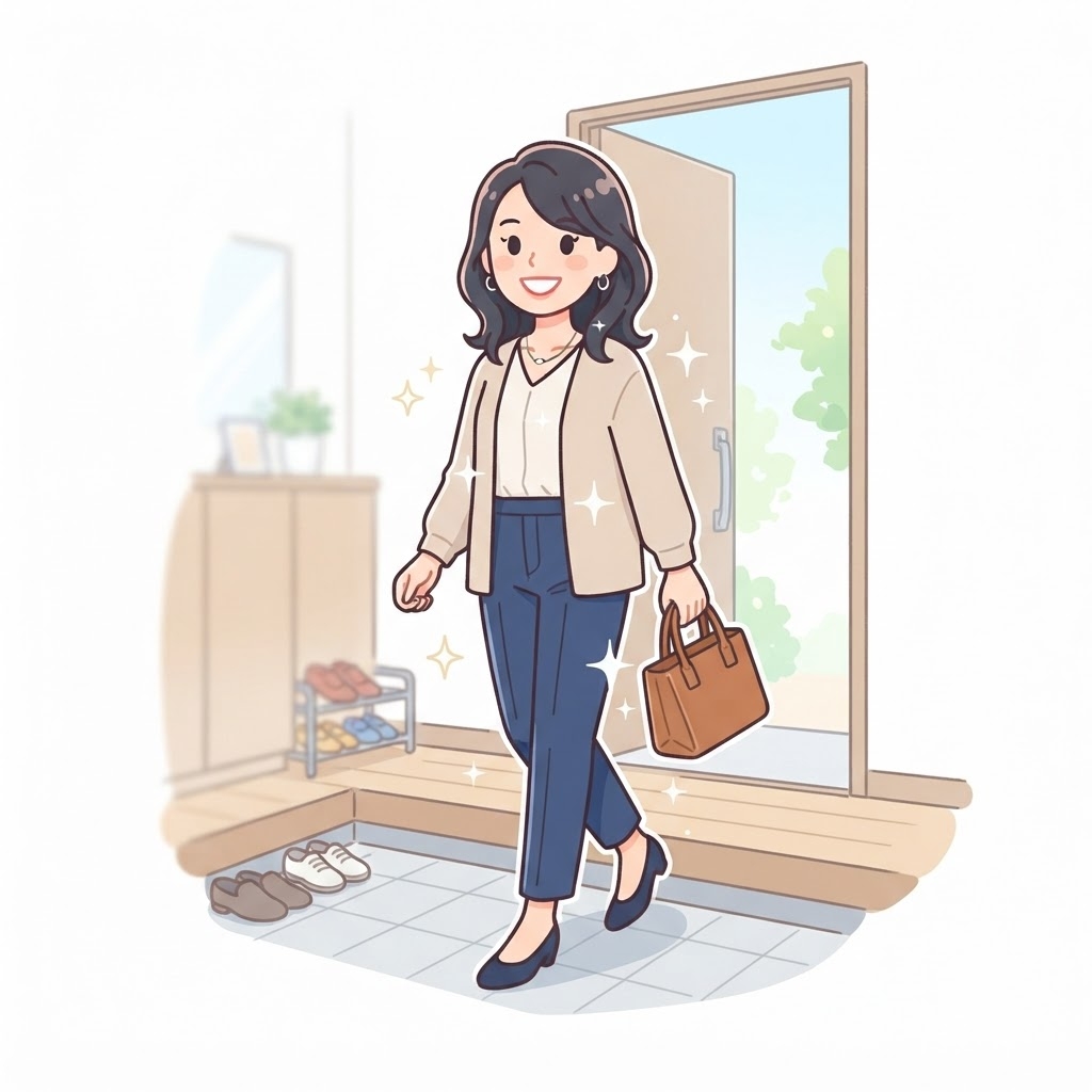 きれいな服で出かける女性