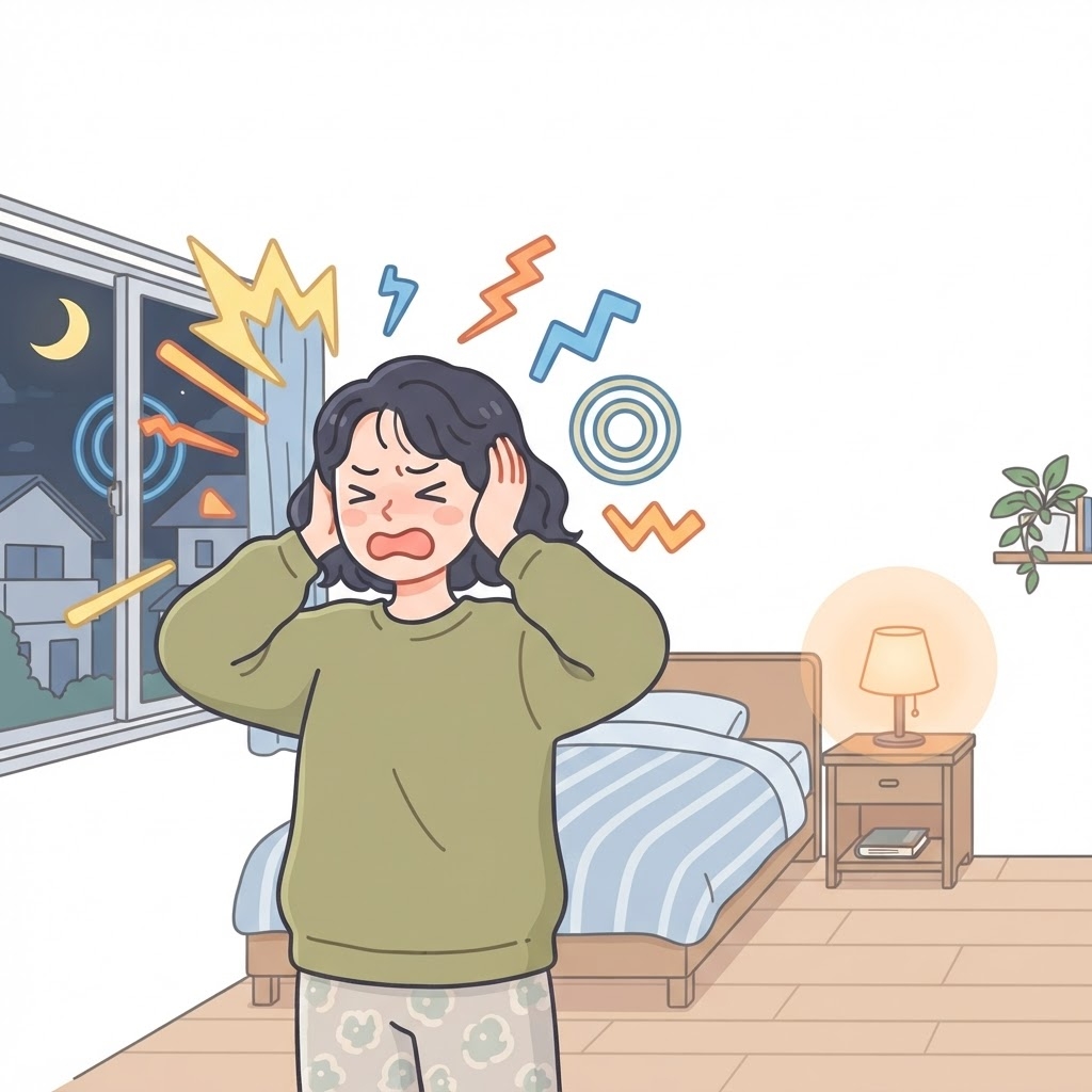 精米機の動作音に困る女性