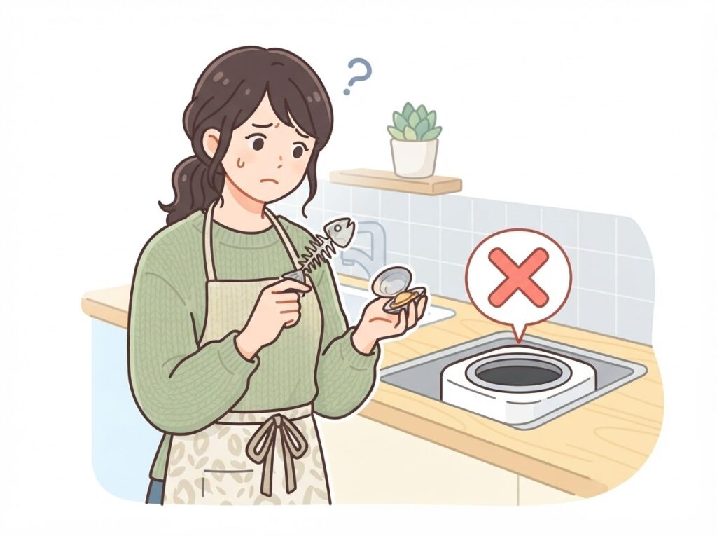 処理できない生ゴミに困る女性